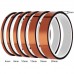 YTBUBOR 6 Roll 10m High Temp Tapes Polyimide Film Adhesive Tape Multi-width 0.4/0.6/0.8/1/1.2/2cm, Worked Well for Masking, Soldering, Powder Coating, Printing PCB board and Packing Fixing